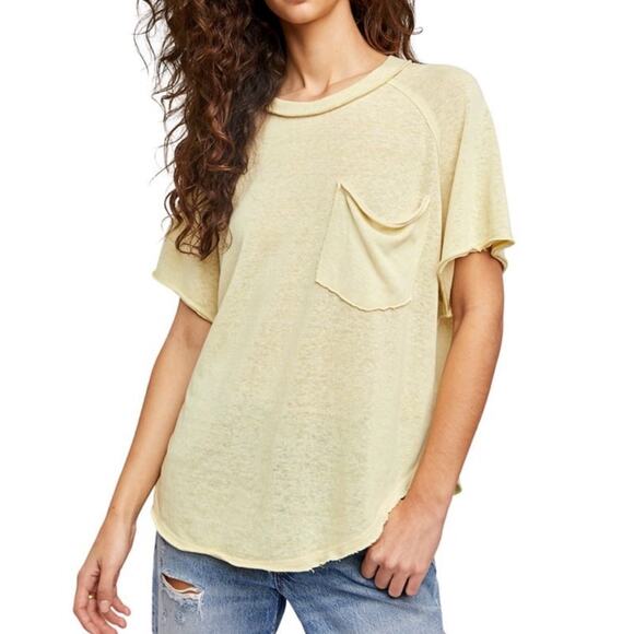 Free People Kyoto Oversized T-Shirt Lime - Picture 1 of 5